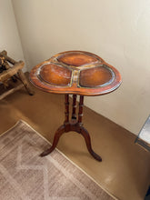 Load image into Gallery viewer, Wood &amp; Leather Side Table