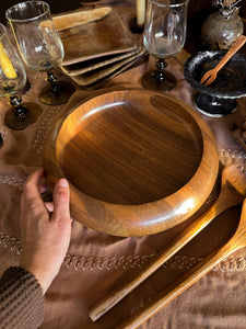 Shallow Wooden Bowl