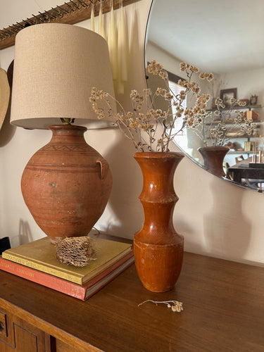 Tall Wooden Vase