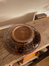 Load image into Gallery viewer, Rusty Brown &amp; Charcoal Black Pottery Dish