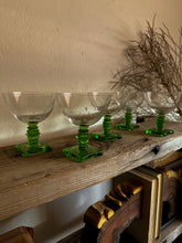 Load image into Gallery viewer, Vibrant Green Cocktail Glasses, set of 5