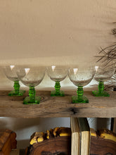 Load image into Gallery viewer, Vibrant Green Cocktail Glasses, set of 5