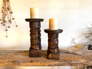 Pillar Candle Holders, pair