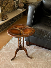 Load image into Gallery viewer, Wood &amp; Leather Side Table