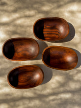 Load image into Gallery viewer, Oval Wooden Serving Bowls, set of 4