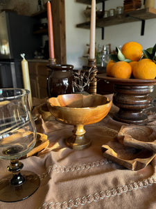 Pedestal Wooden Bowl