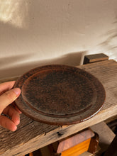 Load image into Gallery viewer, Rusty Brown &amp; Charcoal Black Pottery Dish
