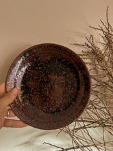 Load image into Gallery viewer, Rusty Brown &amp; Charcoal Black Pottery Dish