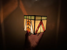 Load image into Gallery viewer, Geometric Stained Glass Tealight Holder