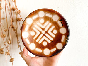Earthy Footed Pottery Dish