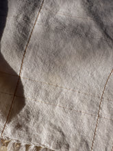 Load image into Gallery viewer, Cream Fringed Napkins with Gold, set of 7