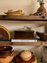 Load image into Gallery viewer, Dark Stained Keepsake Wooden Box