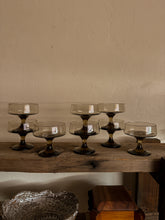 Load image into Gallery viewer, Smoky Brown Champagne Coupes, set of 8