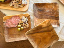 Load image into Gallery viewer, Rugged Worn Wooden Appetizer Plates, set of 4