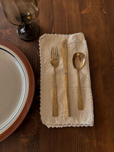 Load image into Gallery viewer, 70s Boon Jewelry Polished Brass Flatware, Set of 29 (8 settings)