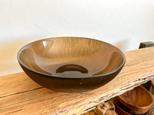 Load image into Gallery viewer, Textured Brown Glass Serving Bowl