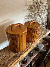 Load image into Gallery viewer, Oak Dry Storage Containers, pair
