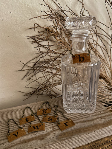 Leather Decanter Tags