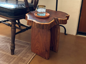 Mesquite Side Table w/ Arched Legs