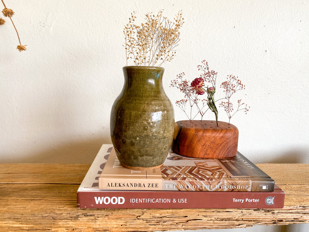 Green Pottery Vase