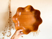 Load image into Gallery viewer, Scalloped Edge Wooden Bowl