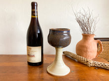 Load image into Gallery viewer, Textured Blue and Beige Goblet