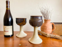 Load image into Gallery viewer, Textured Blue and Beige Goblet