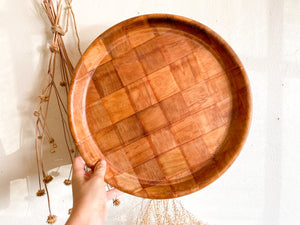 Round Woven Bamboo Tray