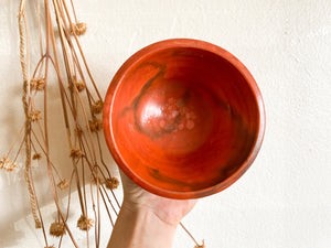 Earthy Orange Studio Pottery Bowl