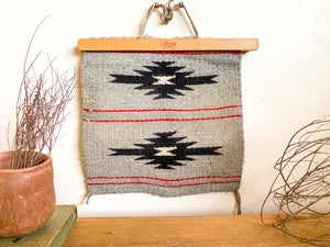 Gray and Red Mexican Weaving