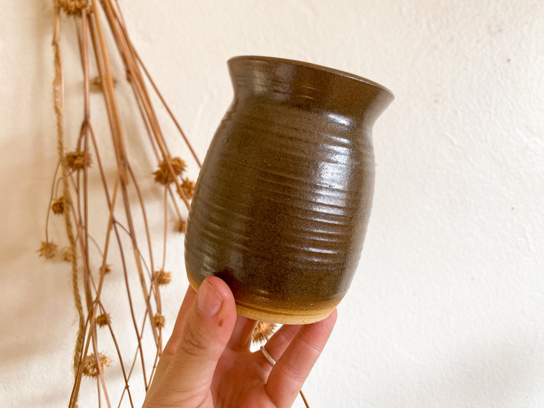 Brown Studio Pottery Vessel
