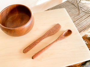 Hand Crafted Spoon and Cheese Knife, pair
