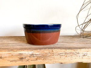 Rust & Blue Ceramic Bowl