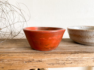 Earthy Orange Studio Pottery Bowl
