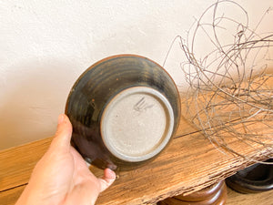 Brown & Black Studio Pottery Bowl