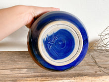 Load image into Gallery viewer, Brown &amp; Blue Studio Pottery Kitchen Bowl