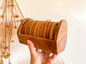 Wooden Coaster Set, set of 11