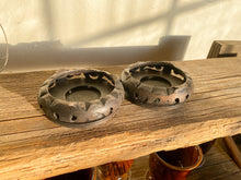 Load image into Gallery viewer, Carved Wooden Candle Dish, pair