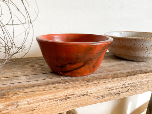 Earthy Orange Studio Pottery Bowl