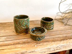 Blue/Green Mini Pottery Set