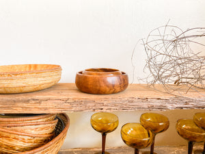 Primitive Wooden Bowls, pair