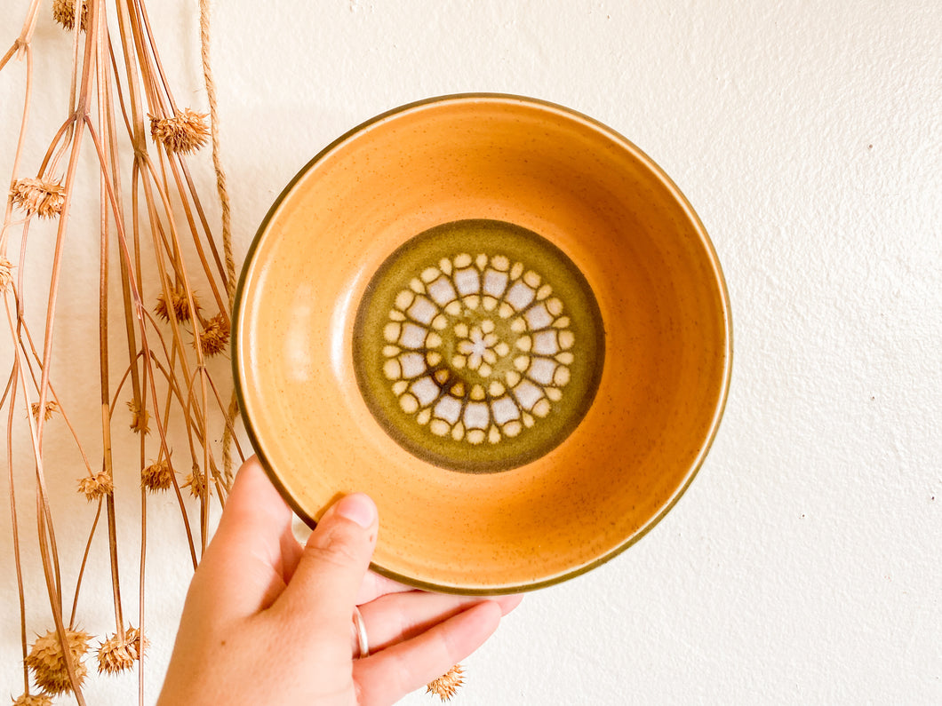 Stone Dish with Floral Design