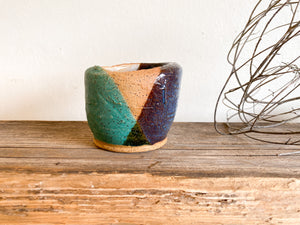 Blue and Teal Studio Pottery Vessel