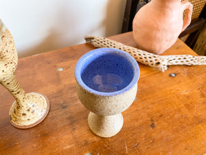 Beige Speckled Pottery Goblet