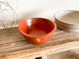 Earthy Orange Studio Pottery Bowl