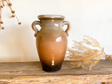 Load image into Gallery viewer, Large Ombre Brown Amphora Vase