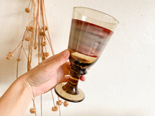 Load image into Gallery viewer, Brown Glass Goblets , set of 6
